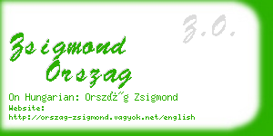 zsigmond orszag business card